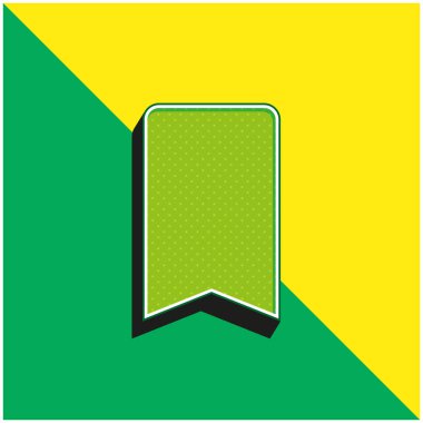 Yer imi Yeşil ve sarı modern 3d vektör simgesi logosu