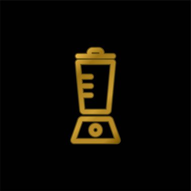 Blender Ana Hattı altın kaplama metalik simge veya logo vektörü