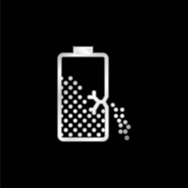 Pil gümüş kaplama metalik simge