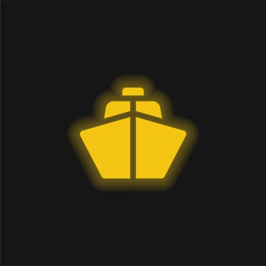 Tekne sarısı parlak neon simgesi