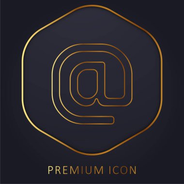 Arroba Altın Hat prim logosu veya simgesi imzala