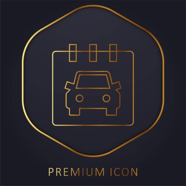 Randevu altın çizgi prim logosu veya simgesi