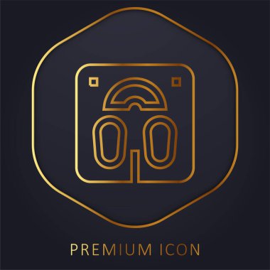 Vücut Ölçeklendirmesi Altın Hat prim logosu veya simgesi