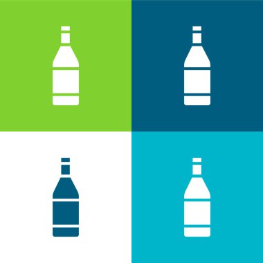 Şişe Düz 4 renk en küçük simge kümesi