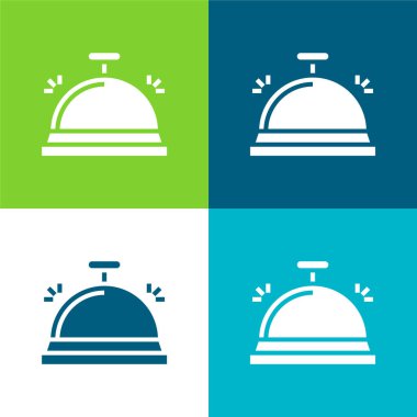 Bell Düz 4 renk simgesi seti