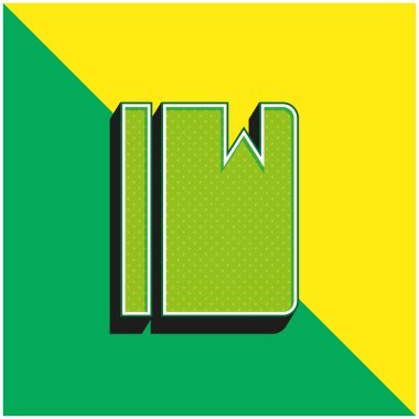 Gündem Yeşil ve Sarı 3D vektör logosunda Yer İmi