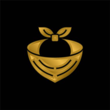 Bandana altın kaplama metalik simge veya logo vektörü