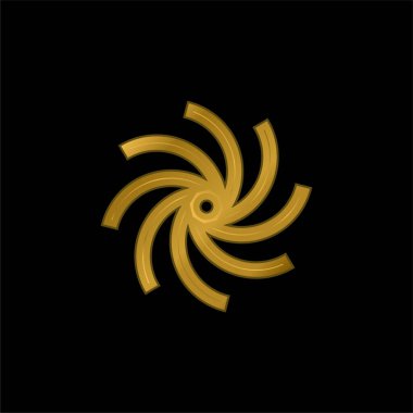 Kara delik altın kaplama metalik simge veya logo vektörü