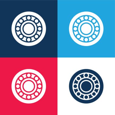 Alaşımlı Tekerlek mavi ve kırmızı En az dört renk simgesi