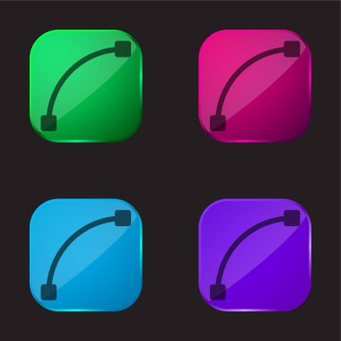 Dört renkli cam yay simgesi