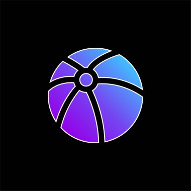 Topun mavi gradyan vektör simgesi