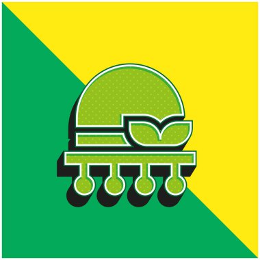 Bonnet Green and yellow modern 3d vector icon logo clipart