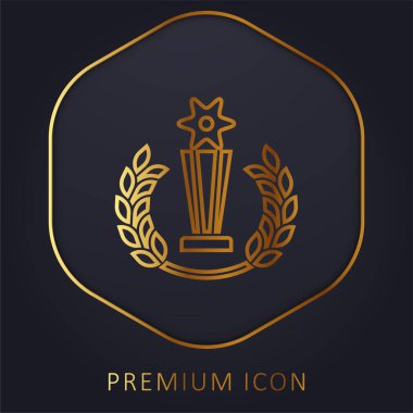 Altın çizgi prim logosu veya simgesi