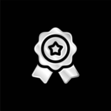 Rozet gümüş kaplama metalik simge