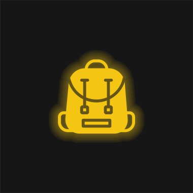 Sırt çantası sarı parlak neon simgesi