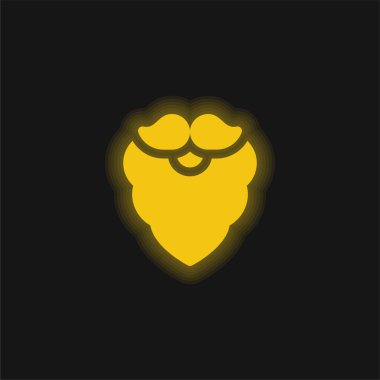 Sakal sarısı parlak neon simgesi