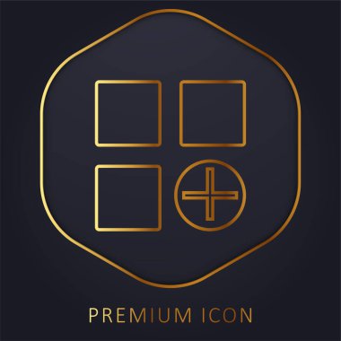 Altın çizgi premium logo veya simge ekle