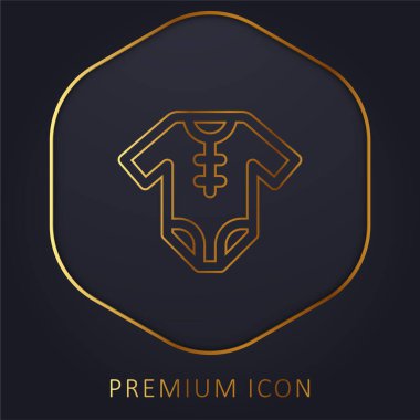 Bebek Giysileri Altın Çizgi Premium Logosu veya Simgesi