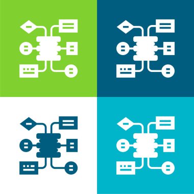 Algoritma Düz 4 renk en küçük simge kümesi