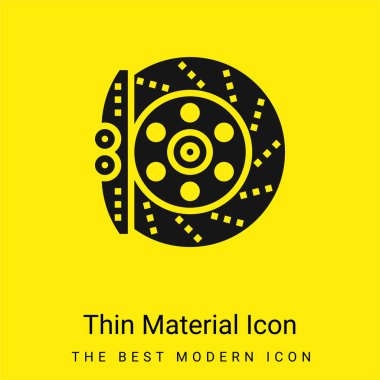 Brake minimal bright yellow material icon clipart