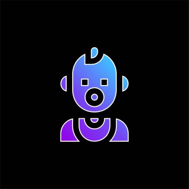 Bebek mavisi gradyan vektör simgesi