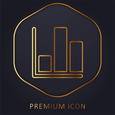 Çubuk Çizelgesi Altın Çizgi prim logosu veya simgesi