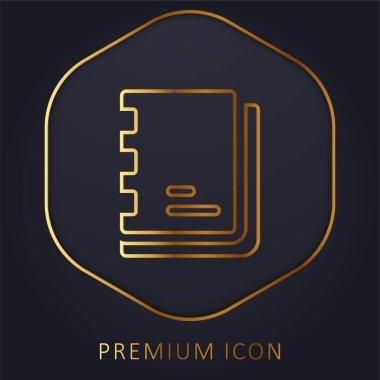 Sanatçı Sketchbook altın çizgi prim logosu veya simgesi