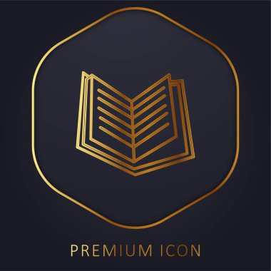 Açılmış Sayfalar Altın Satır prim logosu ya da simgesi olan Kitap