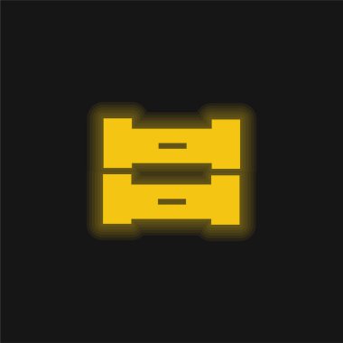 Veri Sarı Parlak Neon simgesi için Kutular