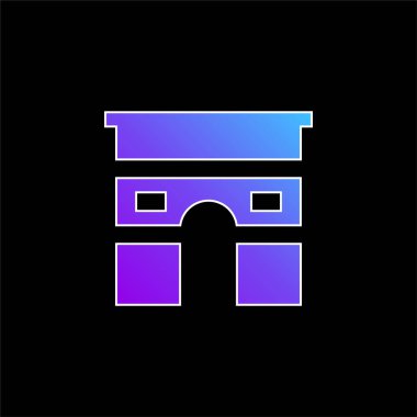 Ark De Triomphe mavi gradyan vektör simgesi