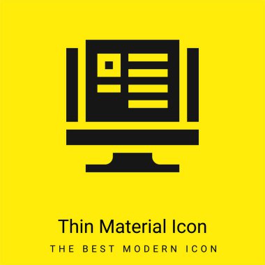 Parlak sarı malzeme simgesi en aza indiriliyor