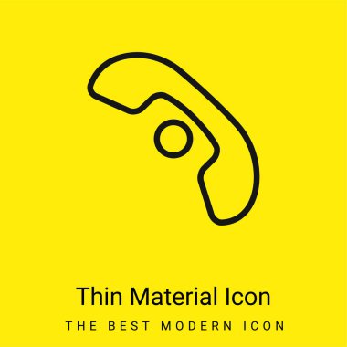 Nokta Arayüz Sembollü Bir Telefonun Auricular Parlak sarı malzeme simgesi
