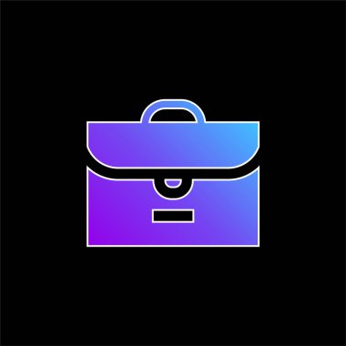 Evrak çantası mavi gradyan vektör simgesi