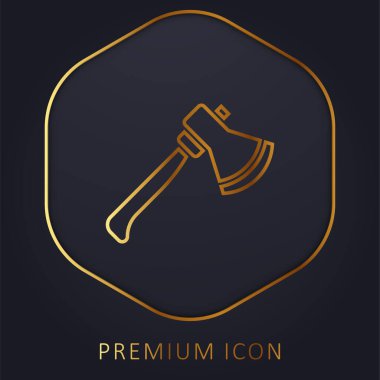 Balta altın çizgi premium logosu veya simgesi