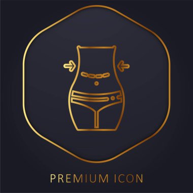 Abdominoplasty golden line premium logo or icon clipart