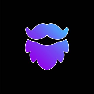 Sakal mavi gradyan vektör simgesi