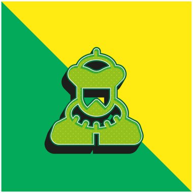 Baron Green and yellow modern 3d vector icon logo clipart