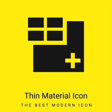 Pencere Izgara Sembolü Ekle Asgari parlak sarı malzeme simgesi