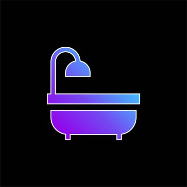 Küvet mavisi gradyan vektör simgesi