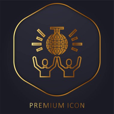 Doğum günü ve Parti Altın Hat prim logosu veya simgesi