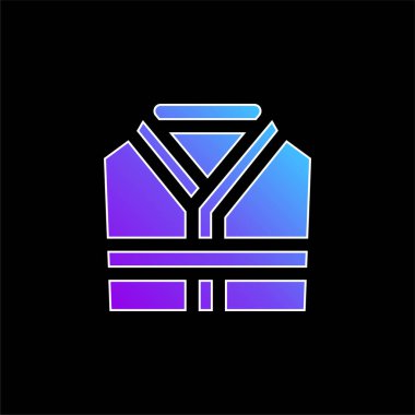 Bornoz mavi gradyan vektör simgesi