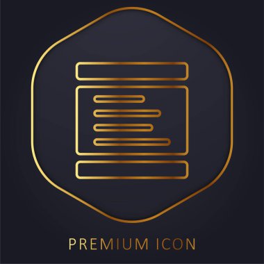 Metin Satırları Altın Satır prim logosu veya simgesi olan karatahta