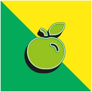 Apple Green ve sarı modern 3d vektör simgesi logosu