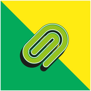 Yeşil ve sarı modern 3d vektör simgesi ekle