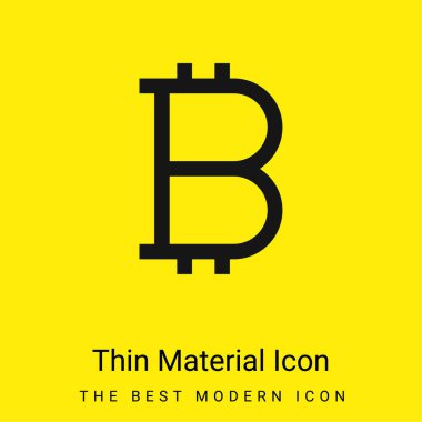Bitcoin İşareti En az sarı madde simgesi