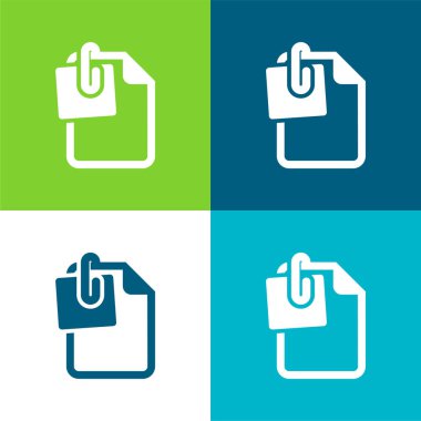 Dosya Düz Düz 'e Eklenti En az simge seti