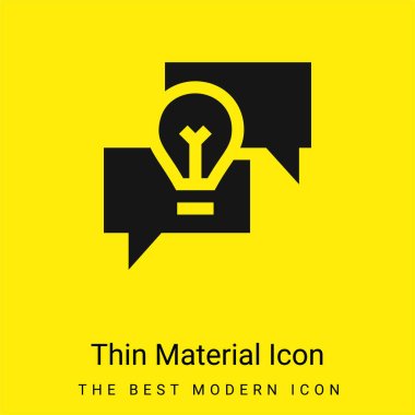 Brainstorming minimal bright yellow material icon clipart