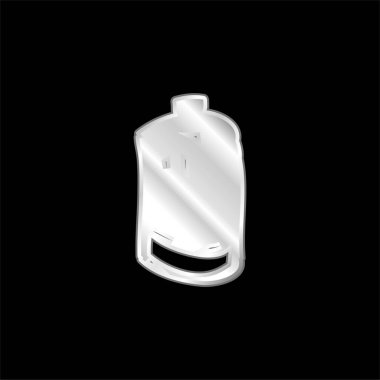 Temel batarya gümüş kaplama metalik simge