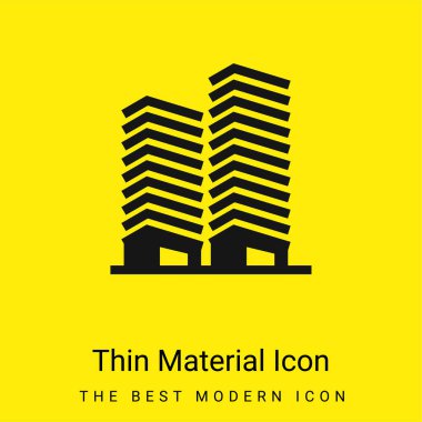 Apartments minimal bright yellow material icon clipart