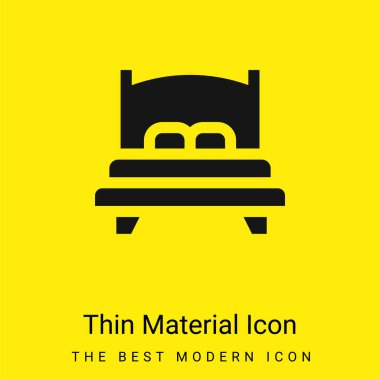 Yatak minimal parlak sarı madde simgesi